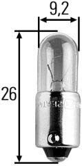 Fahrzeuglampe 24V4W BA9s