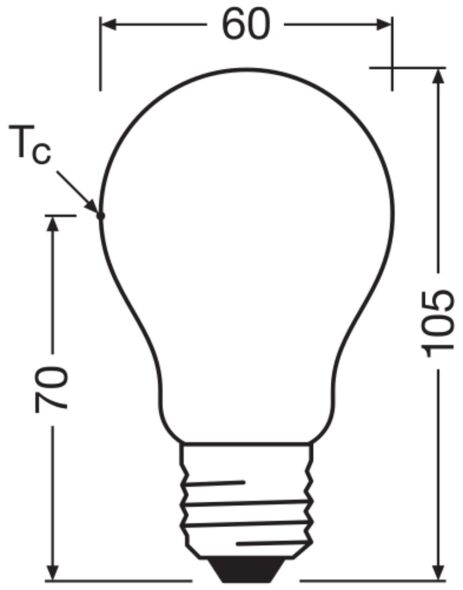 LED-Lampe E27 LCA40FilDEEAS2.2827F