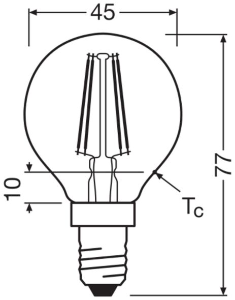 LED-Tropfenlampe E14 LCP40FilDEECS2.9827C
