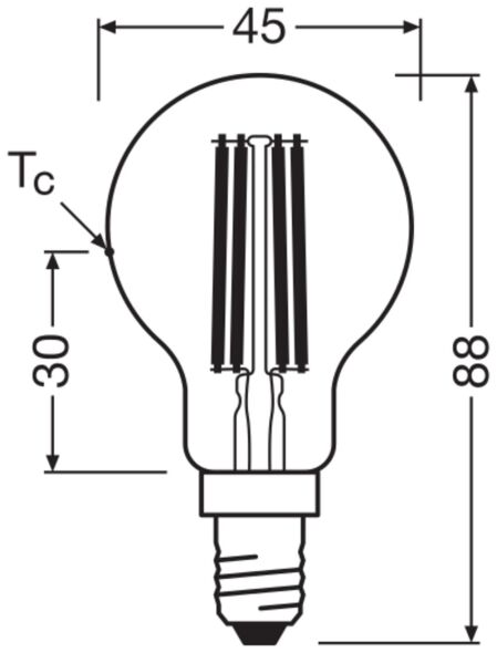 LED-Tropfenlampe E14 LCP40FilEEAS2.2827CL