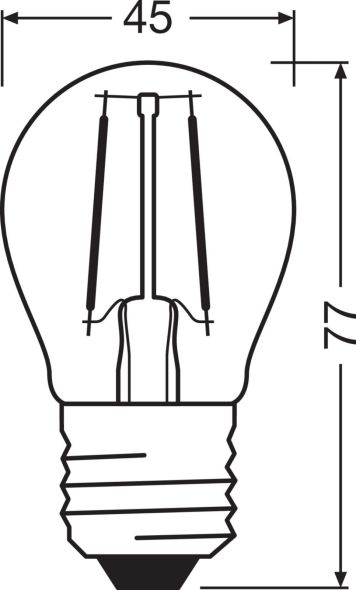 LED-Tropfenlampe E27 LEDCLP252.5827FCL27P
