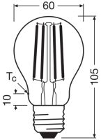 LED-Lampe E27 LCA40FilEEAS2.2827CL