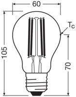 LED-Lampe E27 LCA60FilEEAS3.8840CL