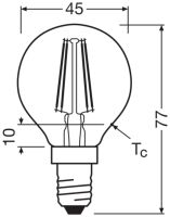 LED-Tropfenlampe E14 LCP40FilDEECS2.9827C