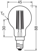LED-Tropfenlampe E14 LCP40FilEEAS2.2827CL
