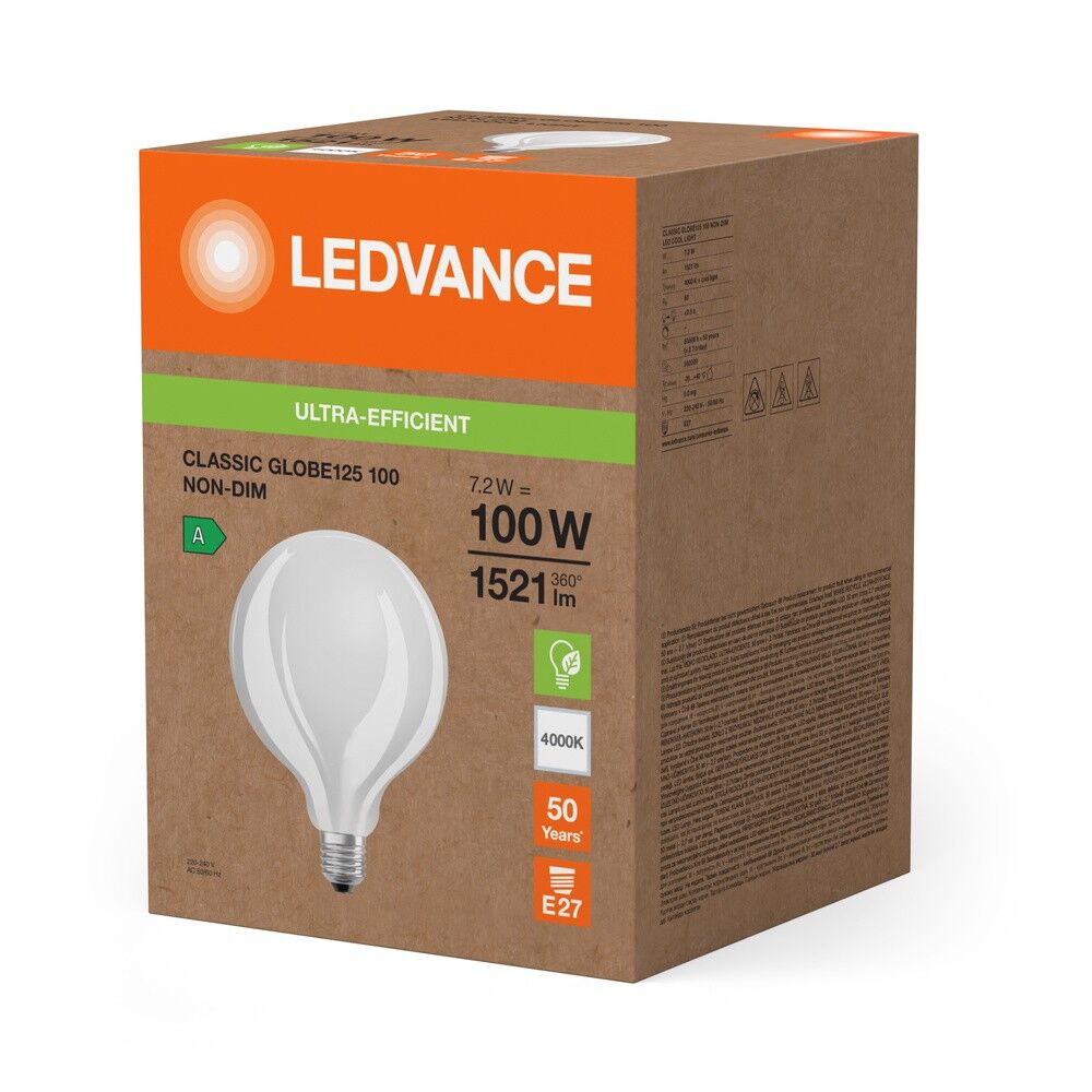 LED-Globelampe GB125 E27 LEDCl #4099854280290