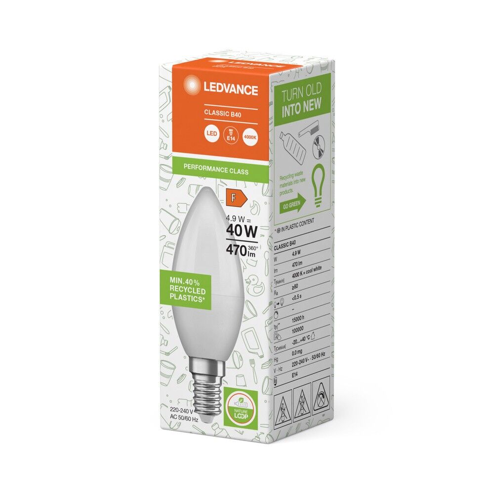 LED-Kerzenlampe E14 LCB40PCR4.9W840FRE14