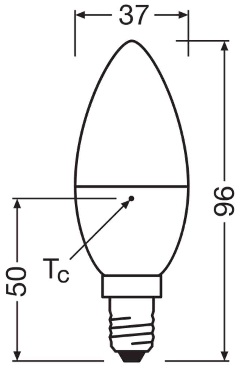 LED-Kerzenlampe E14 LCB40PCR4.9W840FRE14