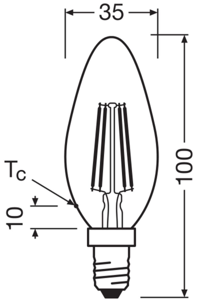 LED-Kerzenlampe E14 LEDCl #4099854255281