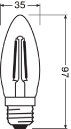 LED-Kerzenlampe E27 LEDCLB40D4.8827FCL27