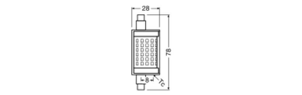 LED-Stablampe R7s 2700K 11,5W L=78mm