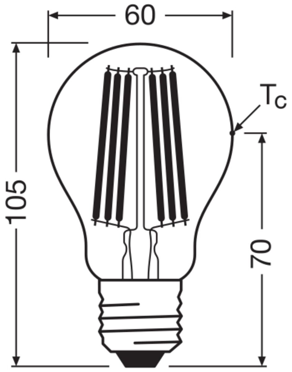 LED-Lampe E27 LCA100FilEEAS7.2840C