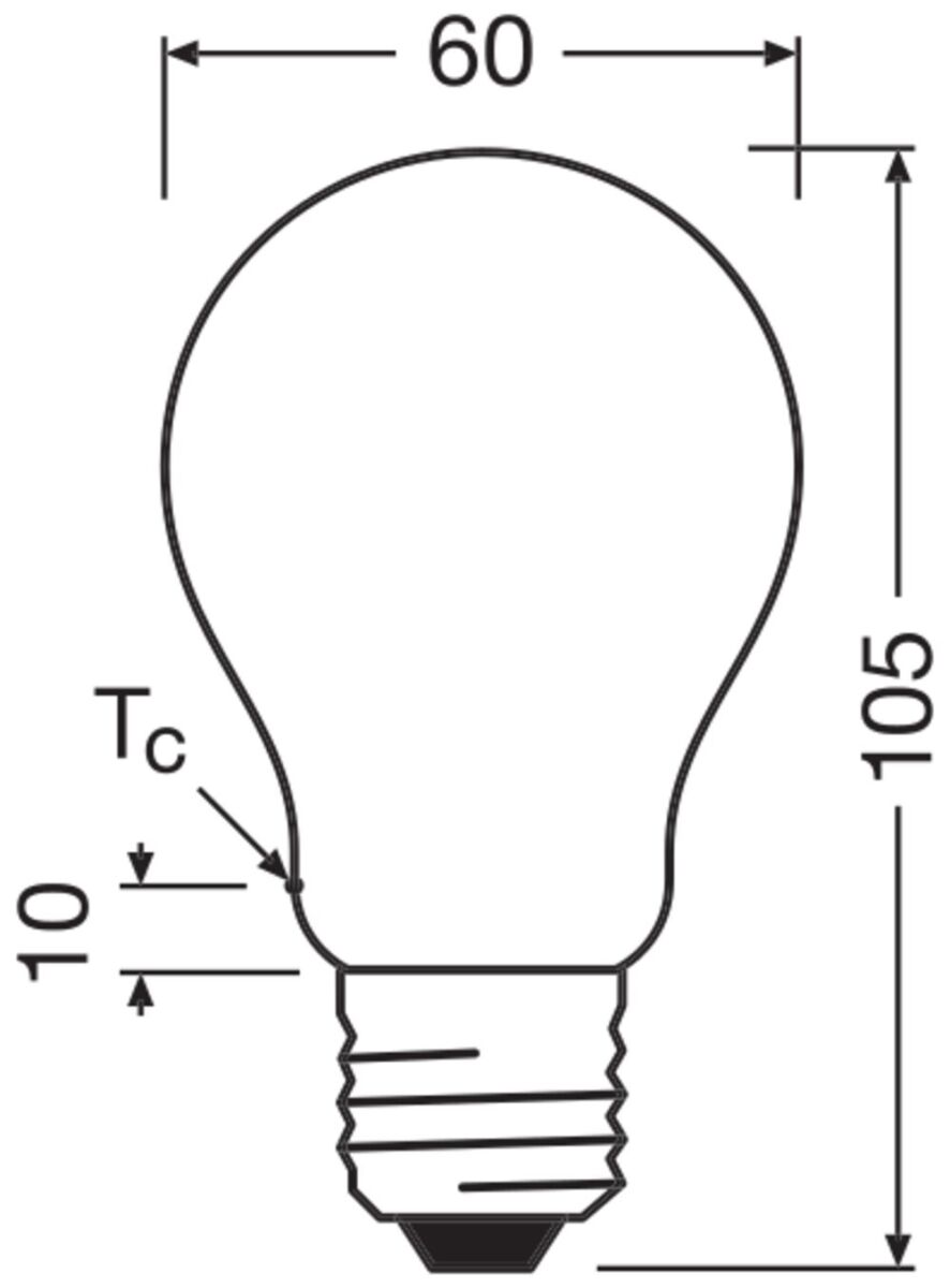 LED-Lampe E27 LCA40FilEEAS2.2827FR
