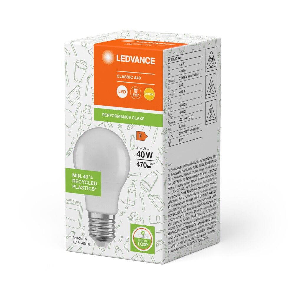 LED-Lampe E27 LCA40PCR4.9W827FR