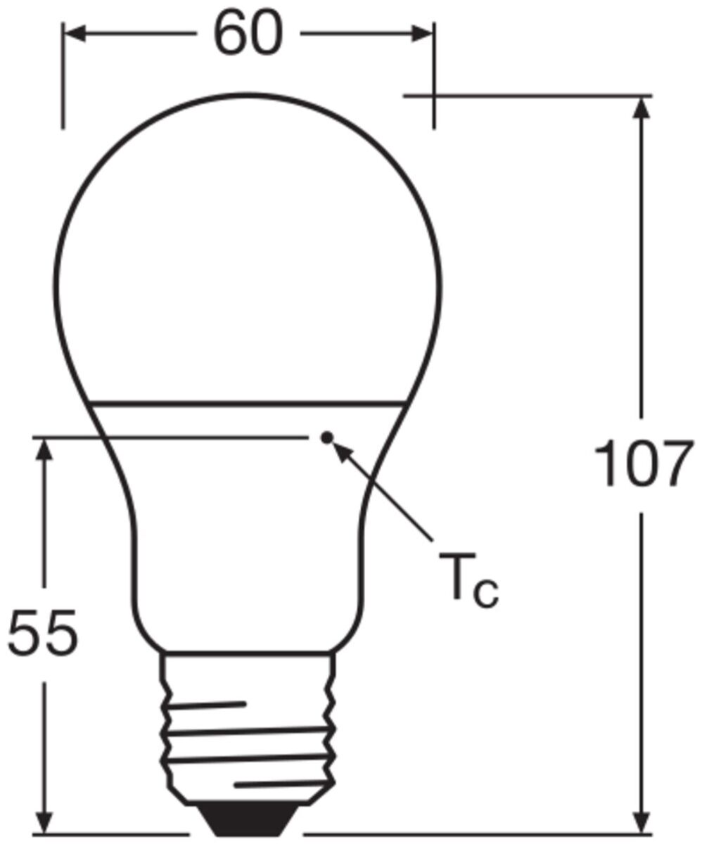 LED-Lampe E27 LCA60PCR8.5W840FR