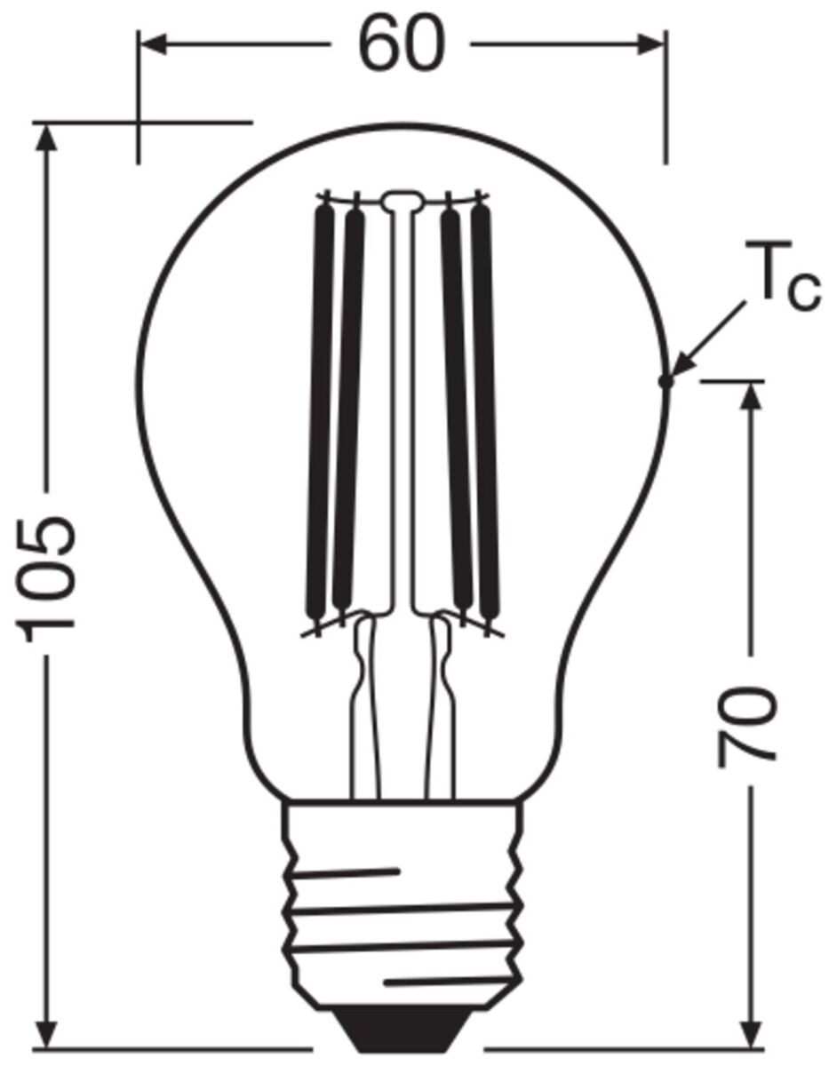 LED-Lampe E27 LCA75FilEEAS5W840CL