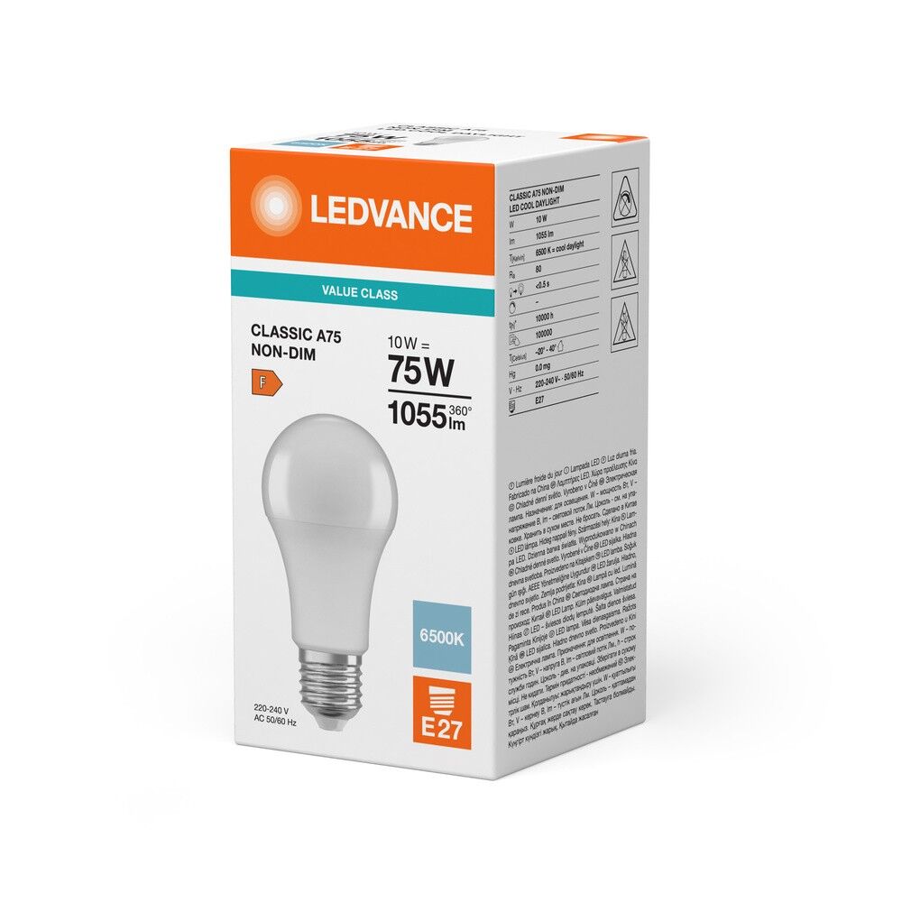 LED-Lampe E27 LEDCla.A75V10W865FR