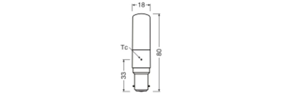 LED-Lampe SLIM B15d 6,5W 806lm 2700K 360°
