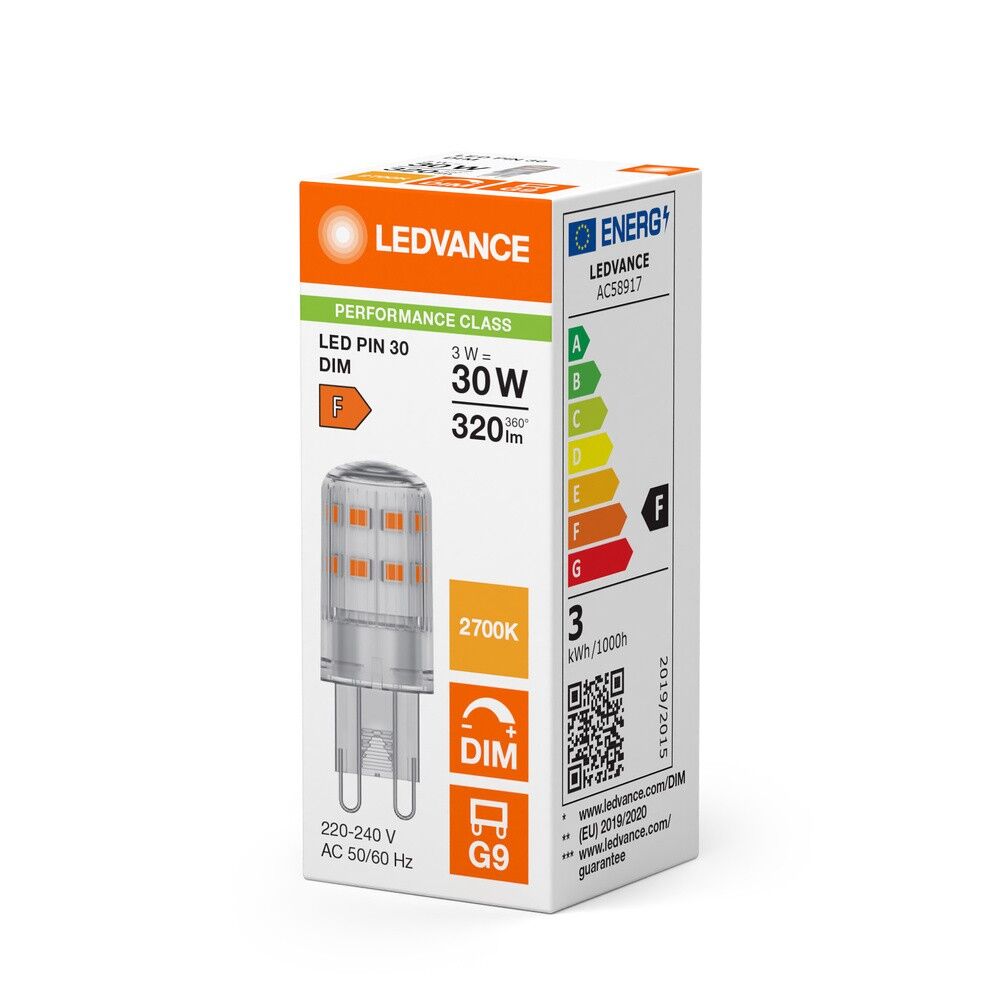 LED-PIN-Lampe G9 LEDPIN30300DP3W827CL
