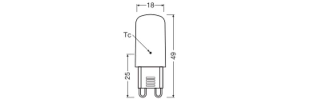 LED-PIN-Lampe G9 LEDPIN30300DP3W827CL
