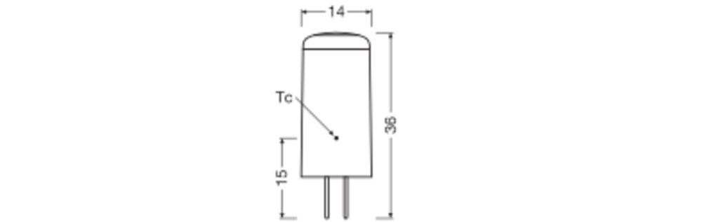 LED-PIN-Lampe GY6,35 LEDPIN28320P2.2827CL