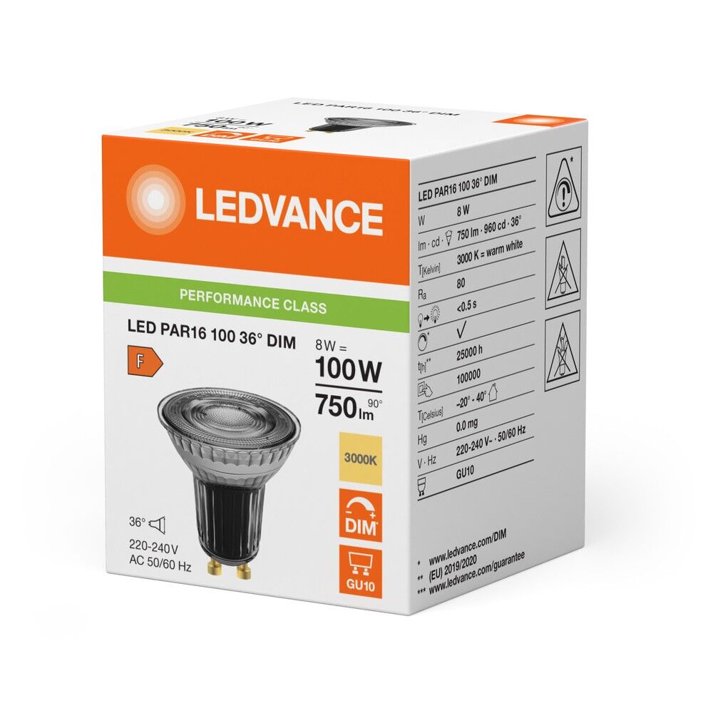 LED-Reflektorlampe PAR16 LEDPAR1610036DP8W830