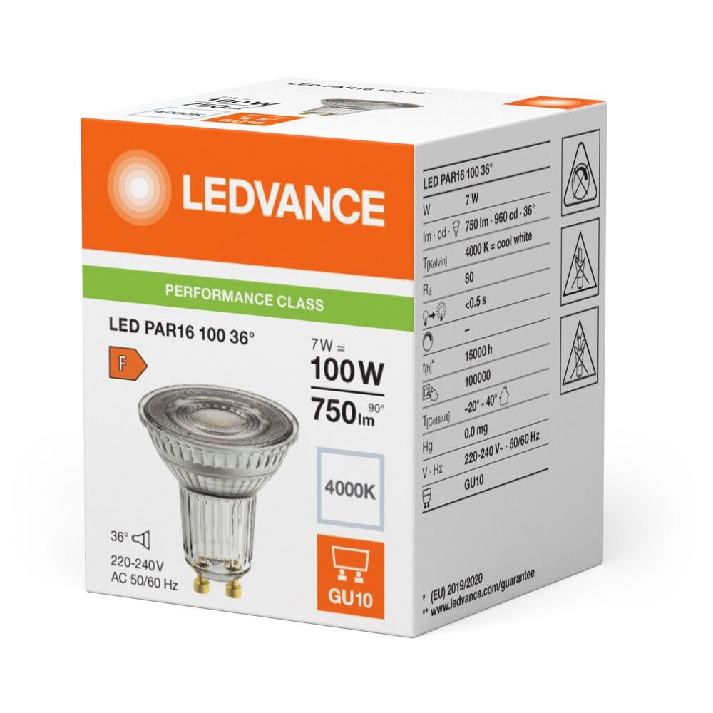 LED-Reflektorlampe PAR16 LEDPAR1610036P7W840
