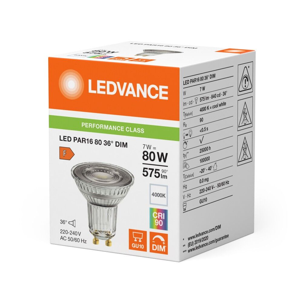 LED-Reflektorlampe PAR16 LEDPAR168036DP7W940