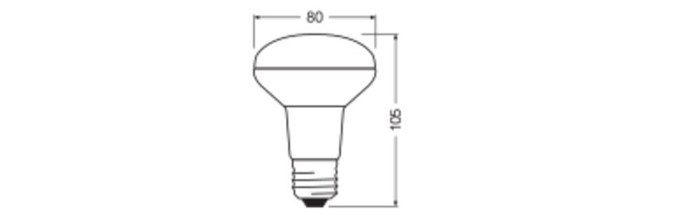 LED-Reflektorlampe E27 2700K 4,9W 345lm 36°