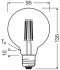 LED-Globelampe GB95 E27 LEDCl #4099854236990