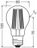 LED-Lampe E27 LCA100FilEEAS7.2840C