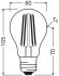 LED-Lampe E27 LCA40FilEEAS2.2840CL