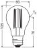 LED-Lampe E27 LCA75FilEEAS5W840CL