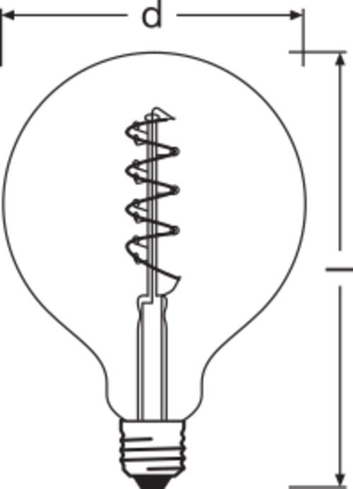 LED-Vintage-Lampe 1906LEDGLOBE4,5820FG