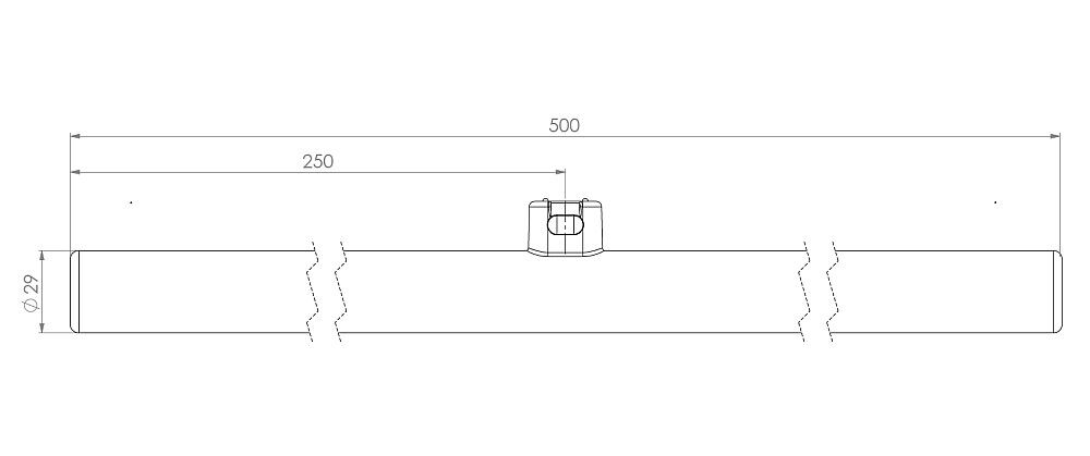 LED-Linienlampe opal RL-RAL1 60 DIM 927/O