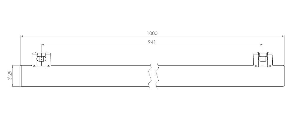 LED-Linienlampe opal RL-RAL2 120DIM 922/O