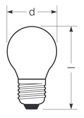 LED-Tropfenlampe E27 RL-D40 DIM 927/F/E27