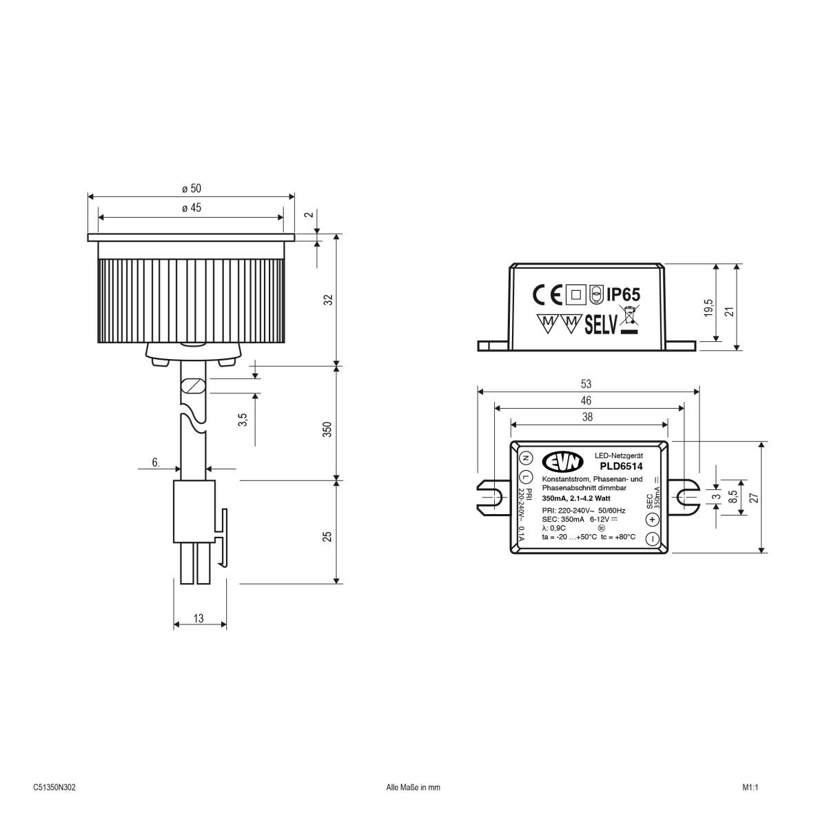 P-LED Einsatz C51350N302