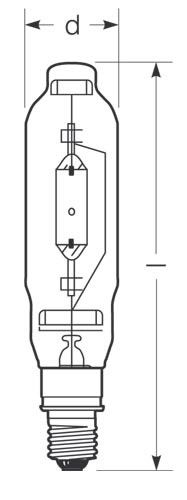 Halogen-Metalldampflampe HRI-T 1000W/D/230E40