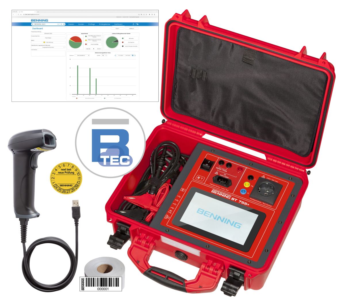 Gerätestester-BTEC-Set ST755+BTECSET