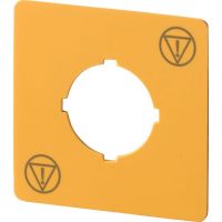 Schild Not-Halt gelb M22-XYK-ESS