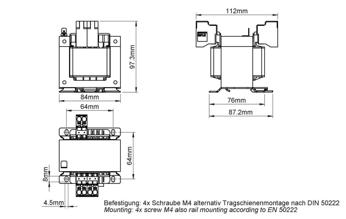 Steuertransformator STE 100/23/24