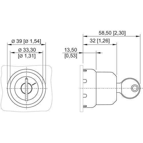 Schlüsselschaltervorsatz 8602C3-008-BM#272935
