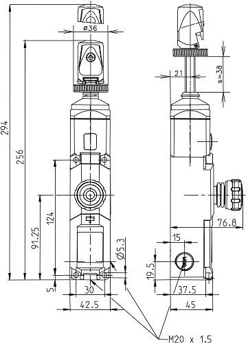 Seilzugschalter SRA4Z0-QF-100-L0-0-0