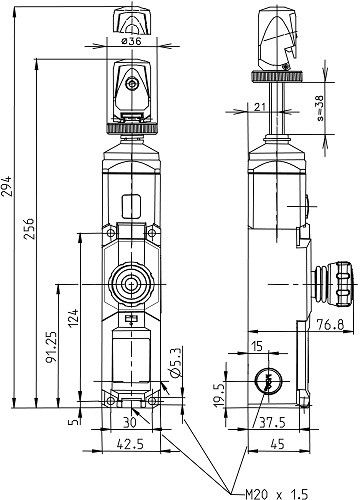 Seilzugschalter SRU2ZNAQF-300-L0-0-0