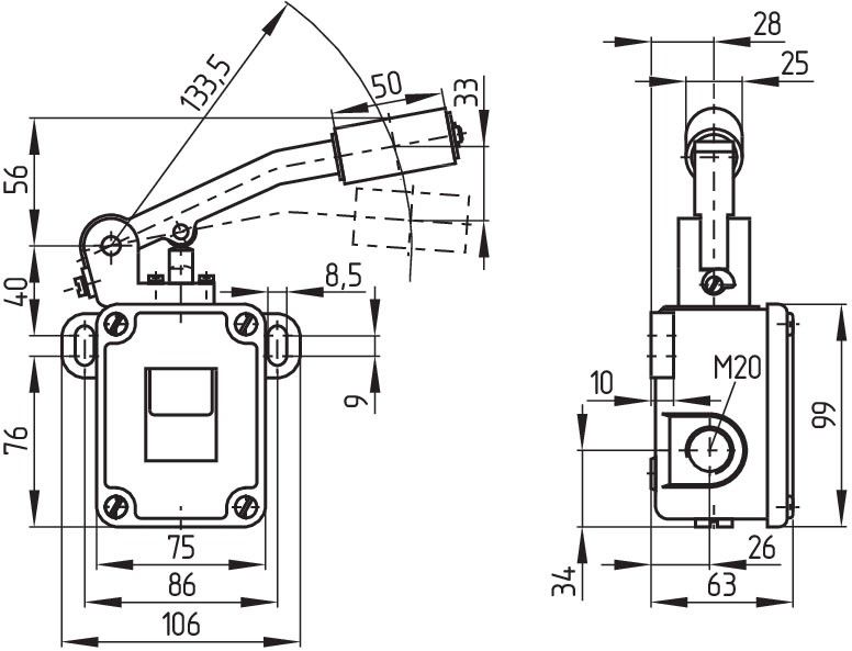 Schlaffseilschalter T. 441-11y-14