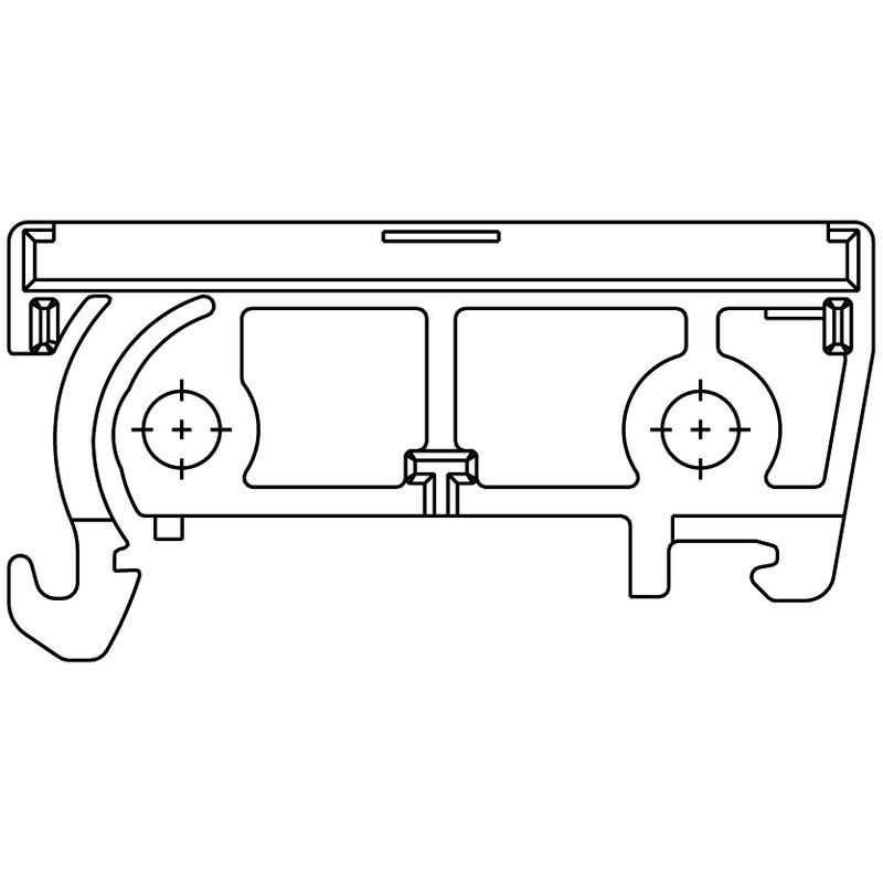 Abschlussplatte IP00 PA66 AP 45/LI OR 1665
