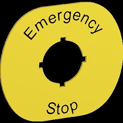 Textschild Emergency Stop MA6-1026