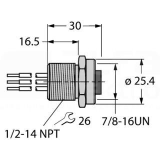 Einbauflansch RKFV49-0.3M#6602475
