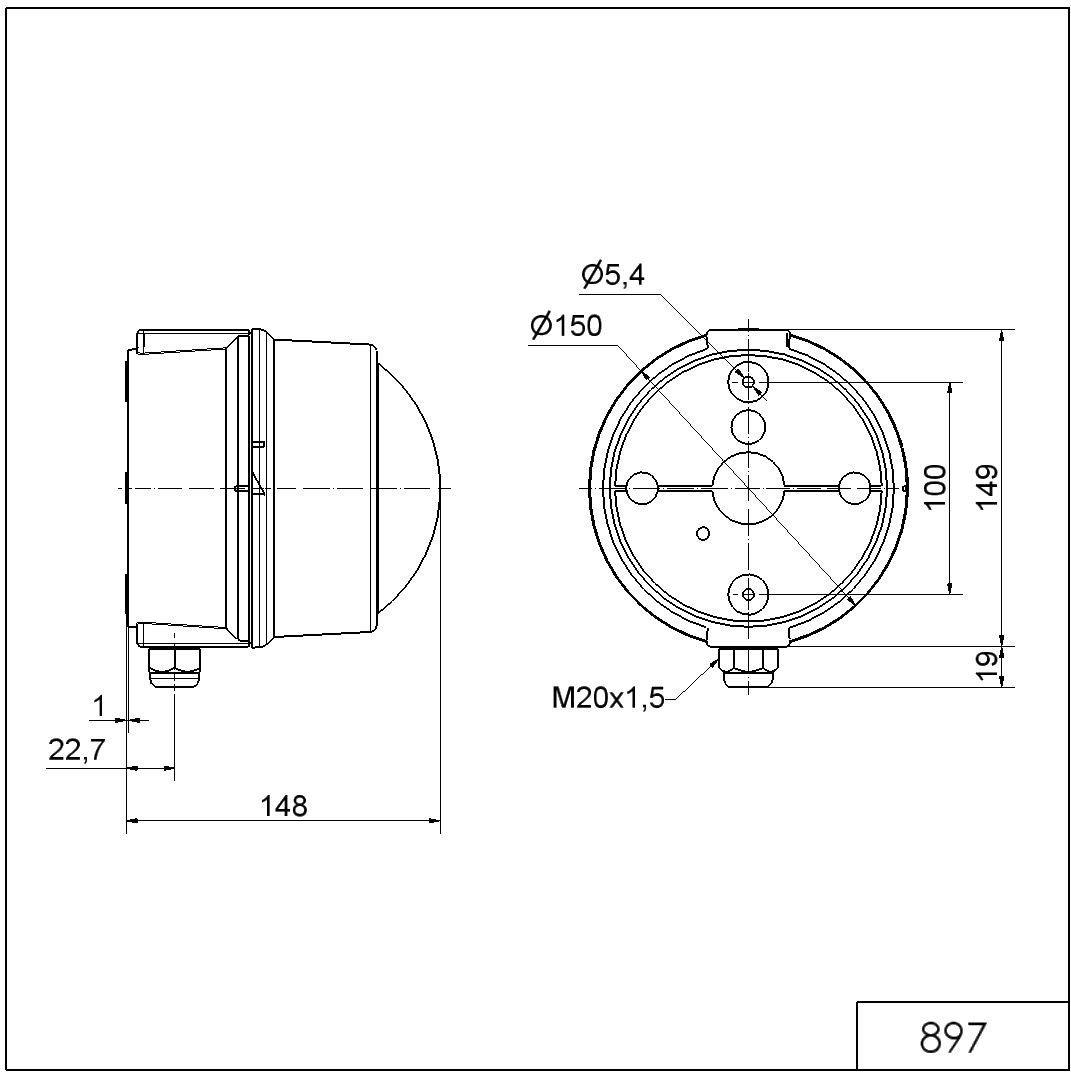 Doppel-Blitzleuchte BWM 89710068